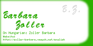 barbara zoller business card